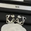 Boucles d'oreilles de charme de créateur femme de goujons d'oreilles de goujons mode géométrique or géométrique bijoux de luxe balade à oreilles argentées boucles d'oreille