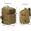 Taschen 45L 3p Tactical Rucksack Military Bag Pack Armee Outdoor Rucksack wasserdichtes Kletterrucksack Camping Wandertasche Mochila