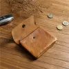 財布女性のための本物の革の財布オリジナル牛皮短い小さな女性財布クレジットカード所有者とジッパーコインポケットケース