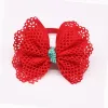 Dog Apparel 100pcs Pet Bowties Handmade Mesh Cloth Tie Bows Ties Bow Neck Accessory Holiday Grooming Prodtcs 6colour LL