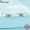 Pendientes BAMOER 925 STERLING SILE SCORPION PARAS DE PARA VERDE COCON DE ARILLO PARA DE ARIMALES PARA MUJERES FINE PARTA ALLMATCH JOYAR