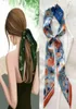 Frauen Seide Langes Haarband Krawattenabdruck Blumenblumen dünne Bandschalbeutel Handgelenk Bandana Girl Taille Popul 2022 Sommer Accessoires5174799