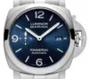 Panerei Men's Luminors Marina Wristwatches Mechanical Automatic Watch Marina Specchio Blu Mens Watch 44mm Ref#Pam01316 Light