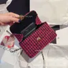 Designer Crossbody Bag Chenel Shop Points Colored Woolen Bag Gift Utsökt handhållen Crossbody axelväska