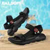 Summer Child Boys Sandals Sandals Buty dla dzieci gumowe oddychające oddychające sandał na plażę Toeboy 240418