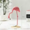 Rose Resin Flamingo Nordic Style Objets décoratifs Figurine Garden salon Bureau de mariage Ornement des accessoires de décoration de la maison 19 * 9cm