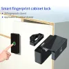 Control Smart Wood Door Lock Fingerprint Drawer Lock Keyless Fingerprint Unlock Cabinet Locks Furniture Drawer Smart Electronic Locks