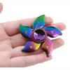 Zabawka dekompresyjna gorąca tęczowe metalowe fidget spinner cynkowy kolorowy rąk Spinner Antistress Toys for Children Prezenty dla dzieci dorosłych T240422