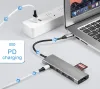 Nav 9 i 1 navadapter Thunderbolt 3 USB C till PD -laddning HDMicompatible 4K 30Hz USB 3.0 Micro SD/TF -kortläsare för Book Pro