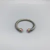 Bracelet en pierre de câble en argent Folisaunique des brins avec un bracelet de bracelet décontracté en zircone cubique à l'or 18 mm en zircone cubique