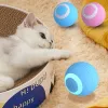 Toys Smart Interactive Ball Toy Rechargeable Pet Cat Dog Teaser Ball Kitten Automatic Rolling Jumping Bouncing Ball with LED Light