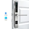 Control Waterproof European Style TTlock Bluetooth fingerprint access electronic Smart door lock For Aluminum Glass Door