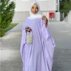 QNPQYX New Muslim Women Hijab Dress Prayer Clothes Batwing Abaya Matching Head Cover Scarf Islam Jilbeb Dubai Turkey Saudi Jilbaab Robe