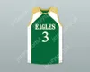 Custom n'importe quel nombre pour hommes / enfants CJ McCollum 3 Glenoak High School Golden Eagles Green Basketball Jersey 2 Top cousé S-6XL