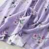 Vestidos de festa Limiguyue Purple Maxi Dress Summer Women Flower Print Ethnic Vintage Torno