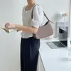 Hobo high street väska mode damer små axlar väskor kvinnor fritid trendig fast färg underarm chic glansig bolsa feminina