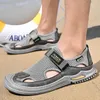 Sandaler Mans Sandal Cow Net Shoes Beach Summer Skid Proof