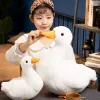 Dolls Lifelike Call Cole Duck Stuffed Toy Cute White Duck like Goose Simulation animal Doll toys for Children Pillow Water Animal Gift