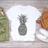 Women's T Shirts Women 2024 Summer Pineapple Funny 90-talet Kvinnor Grafisk kvinnlig tee t-shirt Söt söt fruktkamisor t-shirts toppskjorta