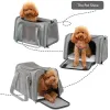 バッグポータブルペットドッグキャリアバッグ折りたたみ犬バックパック通気性旅行航空会社承認された小型犬用輸送バッグ