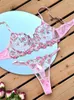 Bras Sets Sexy Bra Thong For Women Floral Transparent Lingerie Mesh Lace Fairy Underwear Embroidery Sensual See Through Exotic