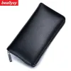 Holders New Genuine cow Leather anti theft 36 Card Holder Purse Credit Card Case Organizer passport Wallet Men RFID Blocking card Wallet