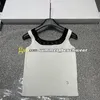 Letter Hot Drill Knit Vest Stylish Black White Contrasting Knitted Vest Sexy Camisole Designer Tank Tops Women Knits Tee