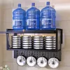 Prateleira de parede de armazenamento de cozinha para utensílios e condimentos de microondas, sem perfuração necessária