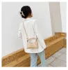 Clutches 2021 Nouvelle mode coréenne OneShoulder Femelle Messager Messager Hands Sac à main Small Mini Fragrant Style Puffer Fisher Bag