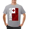 Men's Polos Tonga Flag T-Shirt Short Sleeve Tee Vintage Mens Cotton T Shirts