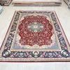 Mattor Yilong 9'x12 'Large Oriental Rug Classic Silk Hand Knutted Persian Red Carpet (ZQG281A)