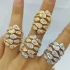 Группы Missvikki Monaco Design Luxury Crossover Stackable Rings для женщин Свадебные кубические цирконы помолвка Dubai Naija Bridal Pinger