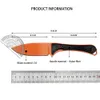 BM 15201 Altitude Fixed Blade Knife Orange DLC/Stonewashed Blade Nylon Fiber Handtag med mantel utomhusöverlevnad Taktiska raka knivar 15002 15017 15006 535