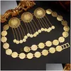 Belly Chains Oman Kurdistan Women Body Chain Coin Tassel Waist Middle East Bridal Jewelry Turkey Gold Plated Belt 230808 Drop Deliver Dhbso