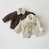 코트 mudipanda 겨울 아기 ​​소년 소녀 코트 따뜻한 유아 아기 두꺼운면 의류 긴 소매면 코트 재킷 아웃복상 탑 아이