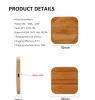 Laddare Fast Charger 5W för iPhone Samsung Huawei Bamboo Wood Portable Wireless Charger Desktop Phone Square Wireless Charger Base