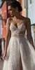 Gali Karten Beach A-Line свадебные платья боковые сплит-спагетти иллюзии