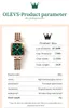 Olevs Quartz Watch for Women Elegant Rose Gold en acier inoxydable carré original de bracelet originaux