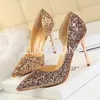 Scarpe da abbigliamento 2024 Donne 7 cm 9,5 cm con paillettes alte papille di design Luxury Designe Luxury