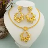 Dubai Jewelry Set for Women 45cm Necklace Morocco Gold Plated Stud Earrings Note Shape for Aesthetic Gifts Sexy Party Queen 240423