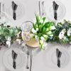 Figurines décoratives Plaques de chargeur en plastique 13 pouces 6pcs Assiette de bord transparent pour le dîner de décoration de fête de mariage