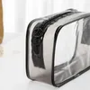 حقيبة مستحضرات تجميل شفافة PVC Women Zipper Clear Makeup Bags Beauty Case Travel Make Up Organizer Storage Bath Bath Bag Wash 240422