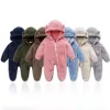 Coats Yeni doğan Romper Boy Toddler Kız Kıyafetler Giysiler Genel Hooded Sulma Onesies Bebek Sonbahar Kış Bebek Trawling Giyim