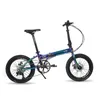 Bikes 20 Inch 9 Speed Folding Bicycle Electroplated Aluminum Alloy Ultra-light Portable Adult Student Bicycle Y240423