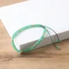 Strands Green Aventurine Bead Bracelet, ajustable de alta calidad, pulsera minimalista de piedra natural brazalete, piedra preciosa tibetana