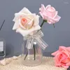 Flores decorativas Toque real Simulación Flor Artificial Látex Snower Mountain Rose Bouquet Bouquets Bouquets Home Desktop