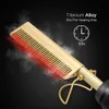 2 in 1 Comb Hair Straightener Flat Irons Straightening Brush Heating Straight Styling Curler Curling Tools 240412