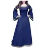 Casual Dresses Women's Fashion Vintage Long Sleeve Medieval Dress Floor Längd Renaissance Gothic Cosplay Halloween Costume