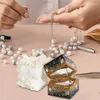 Bolsas de armazenamento Jóias de jóias em forma de coração Moldes de bandeja reutilizável resina com lid Diy Handcrafts Recipientes para anéis Presente de arte