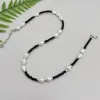 Halskette Perlen Halskette für Frauen modische schwarze Samen Perlen unregelmäßige Perle weibliche Damen Halskette Halskette Geschenke Großhandel Schmuck Heißverkauf